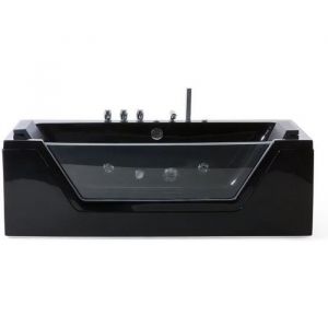 Beliani - Baignoire balnéo 174 cm en acrylique noir avec LED SAMANA