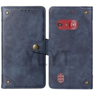 Tienjueshi Étui Couverture Cuir Housse Coque Pour Doro 1880 2.4 inch Case Portefeuille Bleu