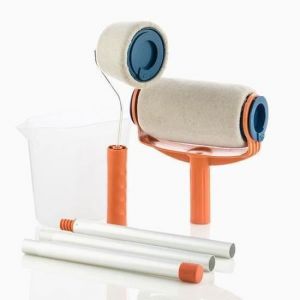 Rouleau de peinture - SHOP STORY - Paint Roller + G216 - Anti-éclaboussures - Réservoir interne - Couleur orange