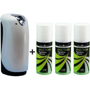 Diffuseur Anti Mouches + 3 x150ml Spray Pyrèthre Naturel