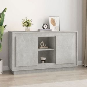 SALE 2025Meuble bas bahut vaisselier - Buffet - Gris b&eacute;ton - 102x35x60 cm - bois ding&eacute;nierie2919 Kg 9813