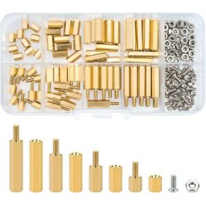 M3 Entretoise LaitonPCB EntretoiseFileté Mâle-Femelle Hexagonale Boulons en Cuivre Assortiment Kit pour PCB carte mère-120 Pièces