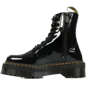 Boots Dr Martens JADON - Femme - Noir - Cuir - 8 trous de laçage - Semelle à coussin dair