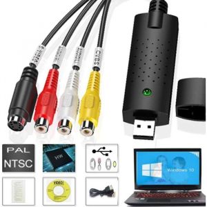 Vidéo Capture Audio Video USB 2.0 Convertisseur VHS Numérique Boîtier dAcquisition Capture Video de Magnétoscope Cassettes