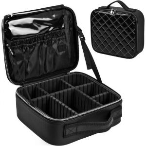 Trousse de Maquillage - Vanity Case - Noir - Grand espace de stockage - Dimensions 265x24x10 cm