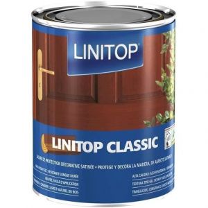 Lasure satin&eacute;e incolore - LINITOP - Classic - 1 L - Protection bois - Finition satin&eacute;e