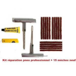 kit reparation pneu tubeless metal pro pour voiture scooter quad camping car etc +15 meches
