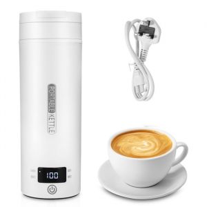 TTLIFE Bouilloire de voyage petite &eacute;lectrique 500 ml 300 W bouilloire portable mini tasse deau en acier arr&ecirc;t automatique
