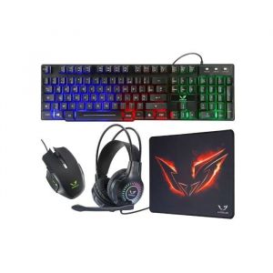 WE Gamium bundle 4-en-1 pour PC Casque micro + clavier + souris + tapis de souris
