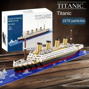 Jouet dassemblage de blocs de construction Titanic pour gar&ccedil;ons et fillespuzzle g&eacute;antmod&egrave;le de bateau de croisi&egrave;re- 1878 pcs[B9]