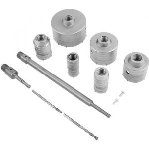 Trépan Béton 10pcs Scie Trépan Béton en Carbure de Tungstène Couronne Scie Trépan Carotteuse à Sec-FAC