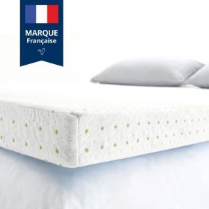 Surmatelas Mémo - VISCOSOFT - Surmatelas 80x200 cm - Mousse à mémoire de forme - Blanc - Equilibré