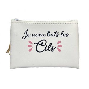 Porte Monnaie - THE REPLICANT - Cils avec Message - Blanc - Dimensions : 12 x 05 x 9 cm - Mixte