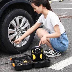 Compresseur d’Air Portatif 12V Compresseur dAir Numérique Portable Auto 120W Gonfleur Pneus Électrique 120PSI 30L / MIN avec Lampe
