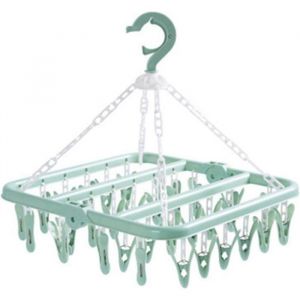 &Eacute;tendoir &agrave; Chaussettes Cintre &agrave; Linge avec Clips Pliable Cintre &agrave; Linge pour Chaussettes &Eacute;tendoir &agrave; Chaussettes Rotatif