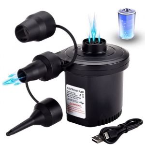 Pompe &agrave; air &eacute;lectrique Gonfleur Electrique Pompe Electrique Matelas Gonflable pour Matelas Camping Bouee Gonflable Coussin Bateau