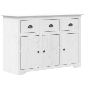 Enfilade/Bahut/Vitrine - Rustique - Buffet BODO blanc 1155 x 44 x 80 cm bois massif de pin @114486