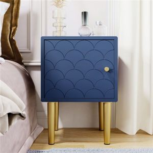 1 Tables De Chevet Table Dappoint Bleu Marine Table Basse Adaptée À Tous Les Lits Et Chambres À Coucher 35x35x50cm