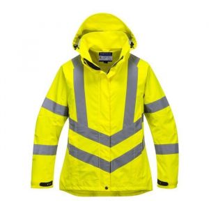 Parka femme haute visibilit&eacute; respirante Portwest 300D - Jaune - CE EN ISO 20471 Classe 3