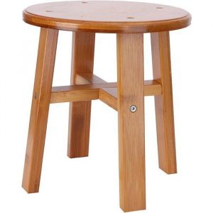 Petit Tabouret en Bois Petit Tabouret Rond pour Salle de Bain Petit Tabouret Polyvalent Tabouret pour Chambre &agrave; Multicolor TABOURET
