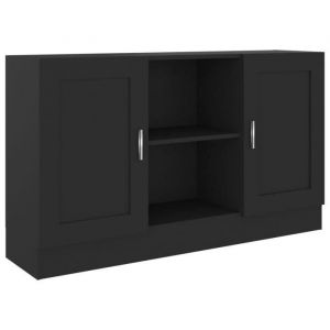Buffet Noir - VIDAXL - Buffet bas - Porte(s) et tiroir(s) - Hauteur 70 cm - Couleur principale Noir