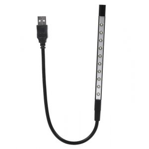 Lampe Flexible pour Ordinateur Portable Lampe de Lecture LED USB avec 10 LED Mini Lampe pour Clavier Portable