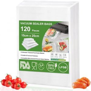 120 Sachets Sac Sous Vide Alimentaire 15X25 Cm Sac Sous Vide Gaufré Sans Bpa Approuvé Lfgb Sachet Sous Vide Alimentaire Pour Co