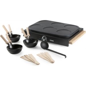 Wok party set 2-en-1 - DOMO - DO8719W - 6 personnes - Wok et Pancakes - 1000 W