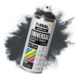 Peinture acrylique a&eacute;rosol INRAL RAL7016 gris anthracite mat &ndash; s&eacute;chage rapide protection durable int&eacute;rieur/ext&eacute;rieur &ndash; 400 ml