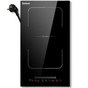Karinear Plaque à Induction - 2 Foyer avec Zone Flexible - Encastrable - VDE - 3500W