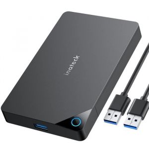 Inateck Boîtier de Disque Dur USB 3.0 vers SATA, Boîtier Externe pour 9,5mm/7mm HDD et SSD SATA de 2.5", Support UASP