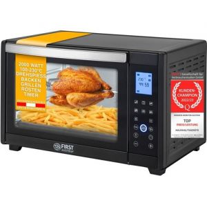 Mini Four électrique 45L Digital Four à convection 2000W Réglage de la température 100-230° Grille et Plaque de Four