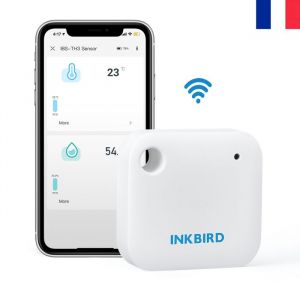 Thermom&egrave;tre Hygrom&egrave;tre Int&eacute;rieur INKBIRD IBS-TH3 WIFI Moniteur 2 en 1 Enregistreur Temp&eacute;rature Humidit&eacute; Alarme Contr&ocirc;le APP Auto