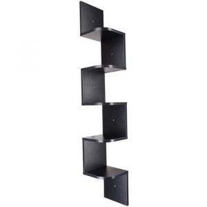 &Eacute;tag&egrave;re dangle &Eacute;tag&egrave;re Murale Suspendue en Forme Zigzag 20x20x 123cm pour Salon Chambre Cuisine Salle de Bain[1700]
