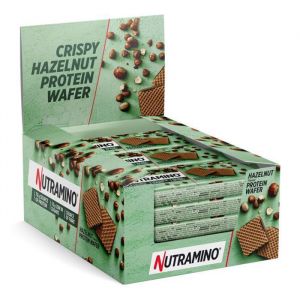 Gaufrettes Prot&eacute;in&eacute;es Nutramino - Protein Wafers - Hazelnut Boite de 12