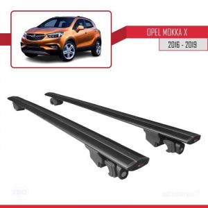 Barres de Toit - Opel - Mokka X 2016-2019 - Aluminium - Noir - Verrouillable