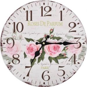 HORLOGE - PENDULE Horloge murale vintage Fleur 30 cm-DBA