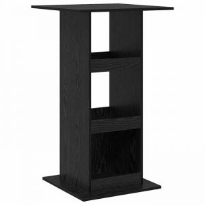 Table de bar moderne - vidaXL - Ch&ecirc;ne Noir - 60x60x100 cm - Bois ding&eacute;nierie - Rectangulaire - Int&eacute;rieur uniquement