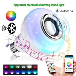 Ampoule intelligente LED RGB - Deco - E27 - Bluetooth - Haut-parleur - Lecture de musique