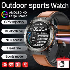 Montre connectée homme 2025 étanche GPS NFC compatible Huawei Xiaomi avec boussole altimètre baromètre et appels Bluetooth