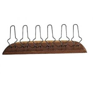 Support de pipe &agrave; tabac en bois &agrave; 6 fentes pr&eacute;sentoir de pipe portable Support de pipe en bois en m&eacute;tal accessoires de fumeur