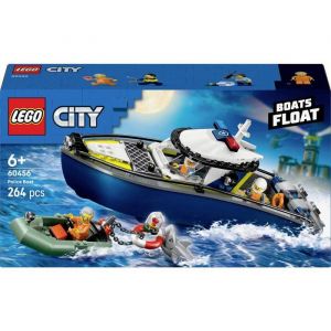 Jeu LEGO - LEGO CITY - 60456 - Bateau de police 2 moteurs - Cellule de prison - Bateau du voleur