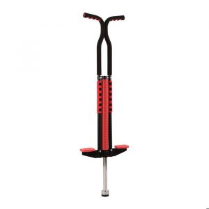 Relaxdays Bâton sauteur robuste pogo-stick pour enfant pesant jusquà 60 kg pour se dépenser en extérieur rouge