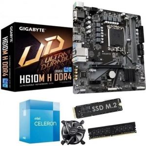 Kit évolution PC - Gigabyte - H610M H - Processeur Intel Pentium Gold G6900 - 16 Go RAM - SSD 980 Go