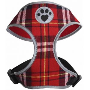 Harnais pour chien IGADGITZ Home U7040 - Petit - Bords Réfléchissant Tartan