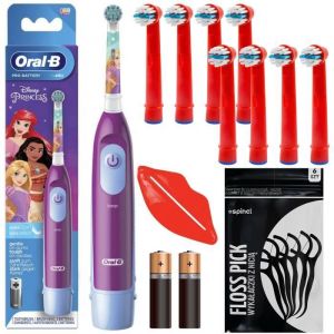 Brosse à dents électrique enfant - Oral-B - Stages Power Princess - avec 9 brossettes extra douces