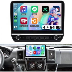 IBEAFILLY Autoradio 10 pouces CarPlay pour Fiat Ducato 06-23  / P-eugeot Boxer / C-itroen Jumper Android 13 GPS 4Go+ 64Go