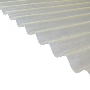 Plaque polyester ondulée toit translucide - L: 1.52 m - l: 90 cm - Translucide