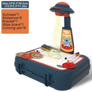 Table &agrave; dessin de projecteur Bleu pour enfants tableau de peinture jouet &eacute;ducatif multifonctionnel pour les arts de l&eacute;criture