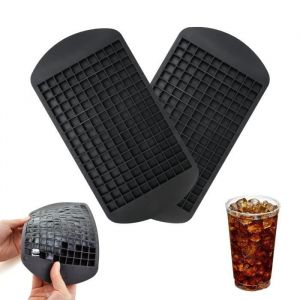 Lot de 2 Mini Bac à Glaçons en Silicone Bac a Glacon pour 160 Glaçons Moule Glacon Silicone Moule à Glaçon